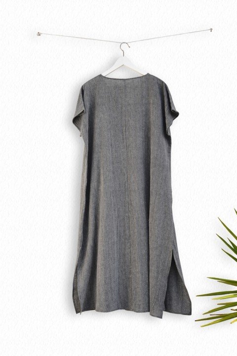 Charcoal Sile Basic Dress