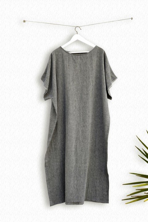 Charcoal Sile Caftan Dress