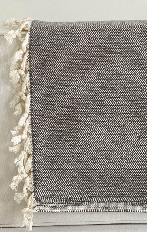 Dark Gray Pebble Throw