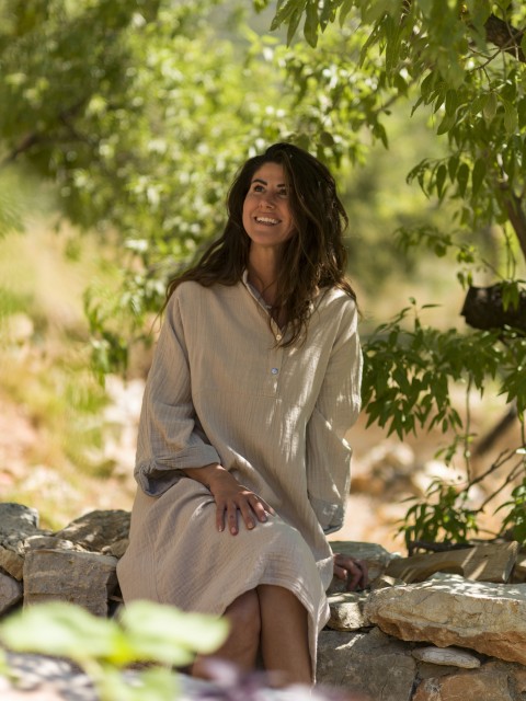 Muslin Kaftan Taupe-Grey