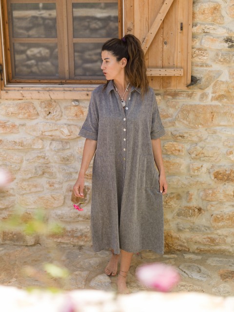 Charcoal SILE SHIRT DRESS