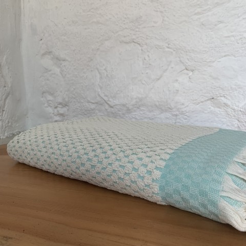 Mint Dotted Terry Bath Towel