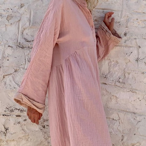 Muslin Kaftan Blush-Taupe