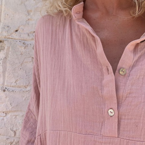 Muslin Kaftan Blush-Taupe