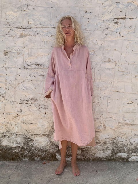 Muslin Kaftan Blush-Taupe