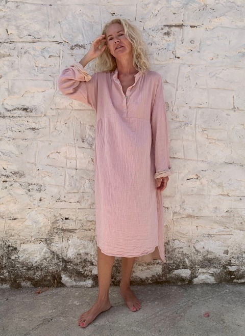 Muslin Kaftan Blush-Taupe