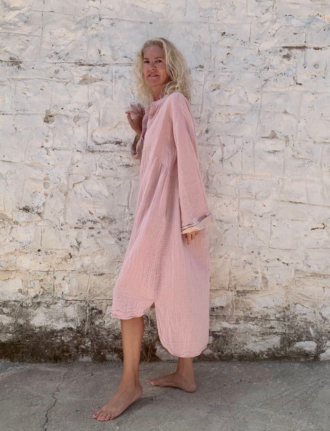 Muslin Kaftan Blush-Taupe