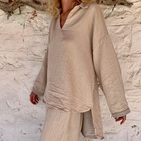 Muslin Tunic Taupe-Grey