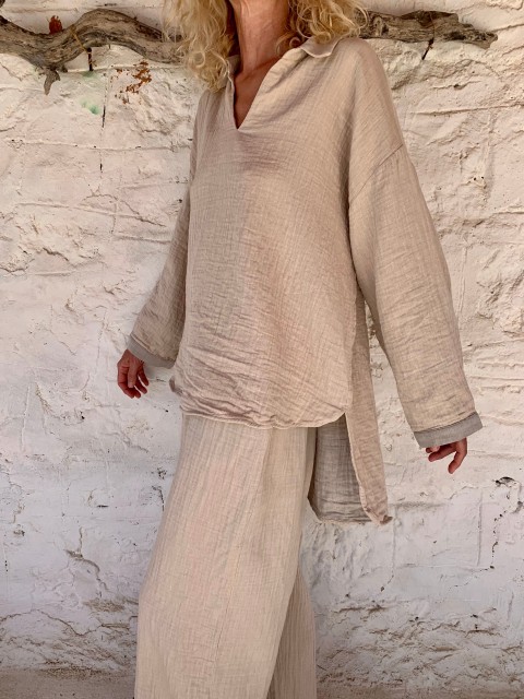 Muslin Tunic Taupe-Grey