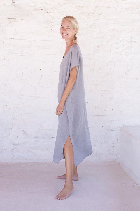 Grey Sile Basic Dress