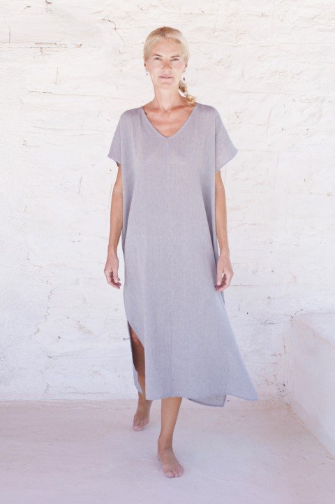 Grey Sile Basic Dress