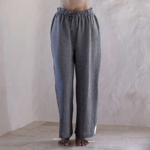 Charcoal Sile Wide Leg Pants