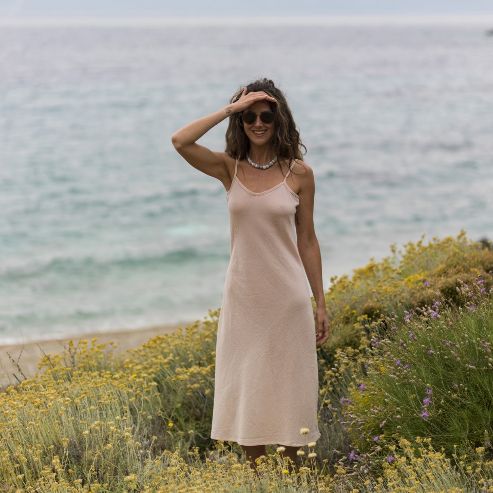 Blush top slip dress
