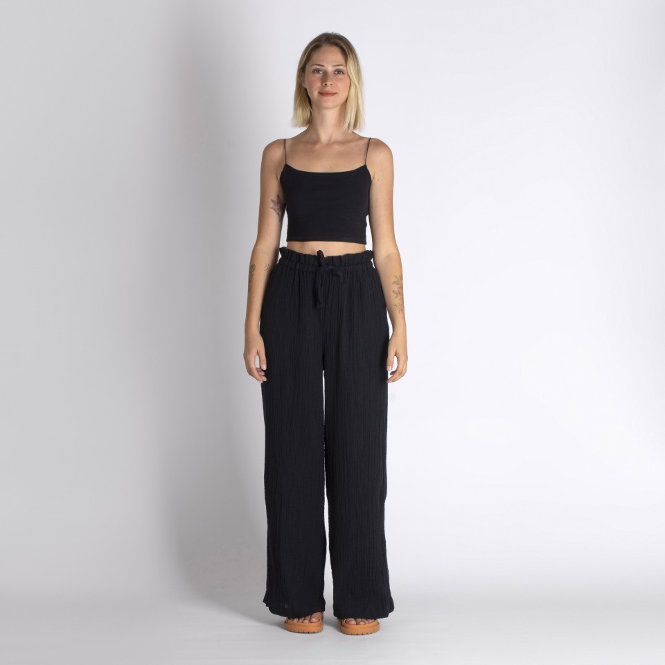 【Anyone more】Heyling Cotton Wide Pants Cotton Wide Leg Pant - Pebble – Blue Illusion